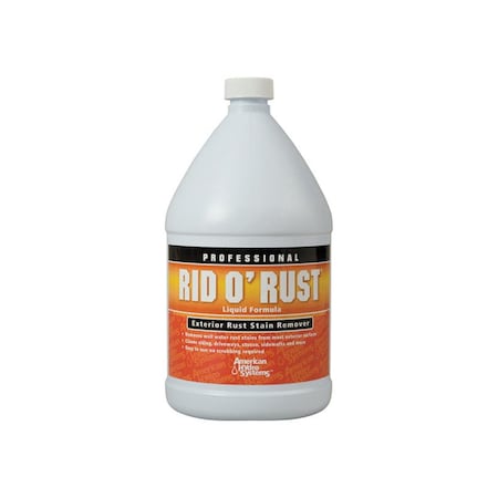 American Hydro Systems 1 gal Rid O Rust Liquid Exterior Rust Stain Remover, 4PK 1529841